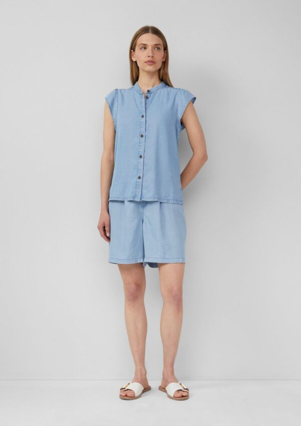 Lyocell-Bluse mit Flügelärmeln