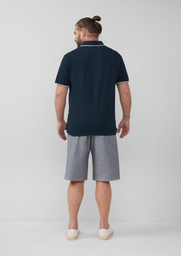 Chino-Shorts aus Baumwollstretch in melierter Optik