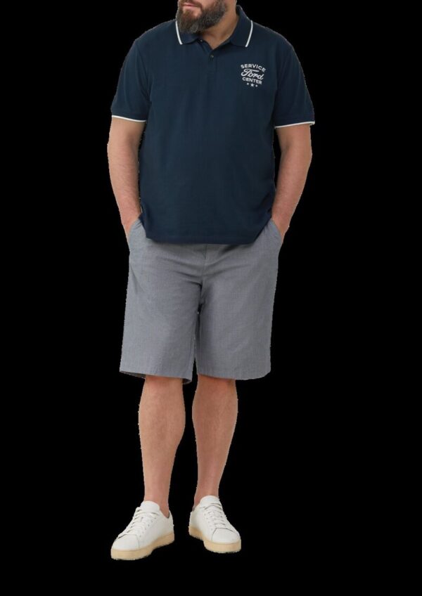 Chino-Shorts aus Baumwollstretch in melierter Optik