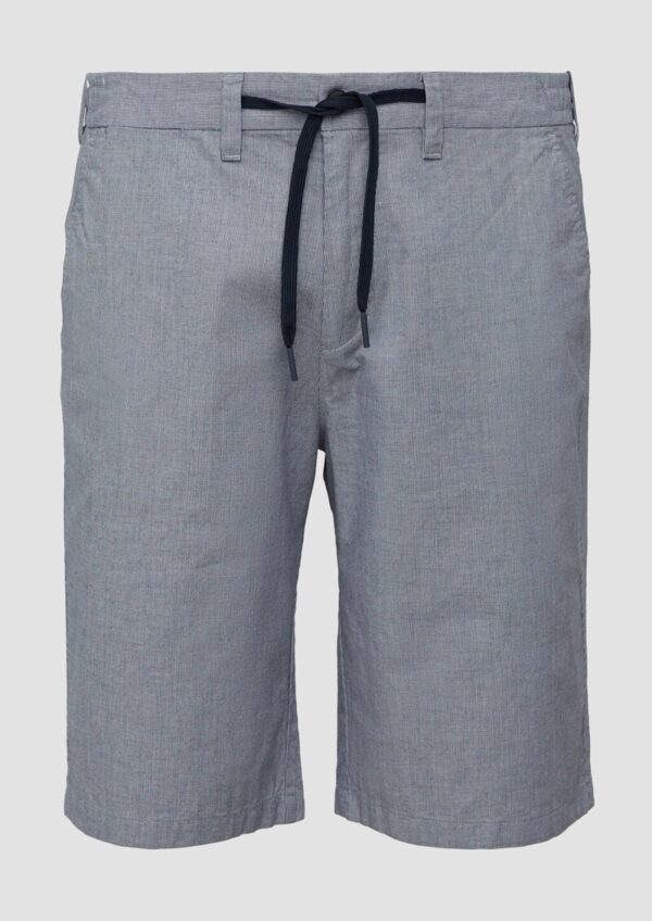 Chino-Shorts aus Baumwollstretch in melierter Optik