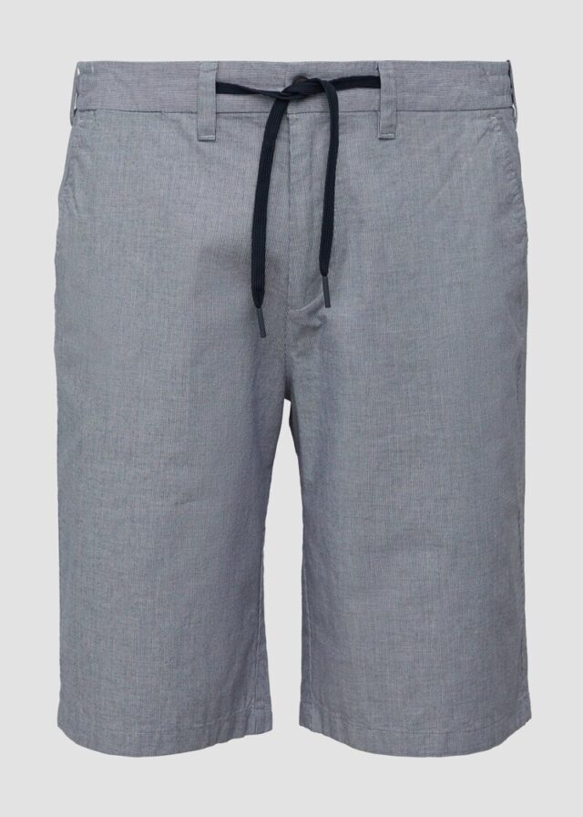 Chino-Shorts aus Baumwollstretch in melierter Optik