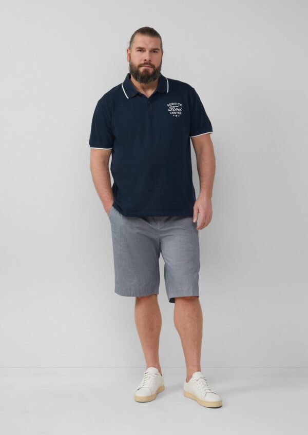 Chino-Shorts aus Baumwollstretch in melierter Optik