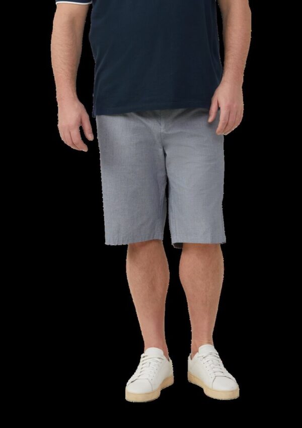 Chino-Shorts aus Baumwollstretch in melierter Optik