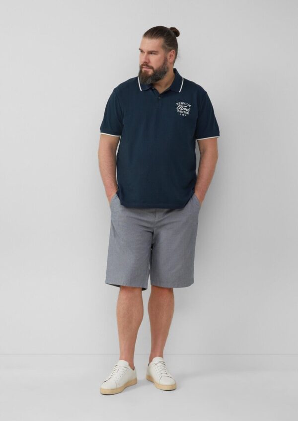 Chino-Shorts aus Baumwollstretch in melierter Optik