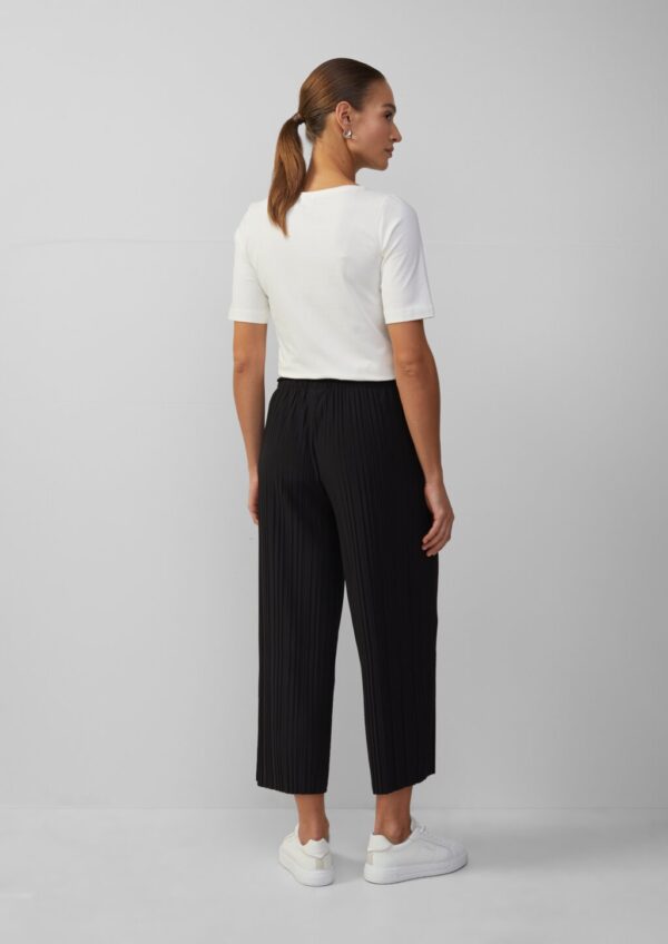Plissierte Culotte mit Elastikbund und Bindeband