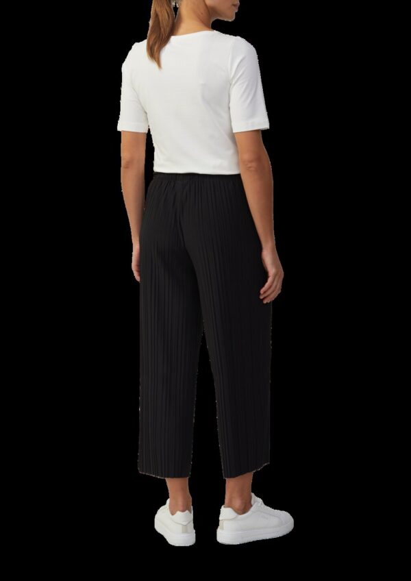 Plissierte Culotte mit Elastikbund und Bindeband