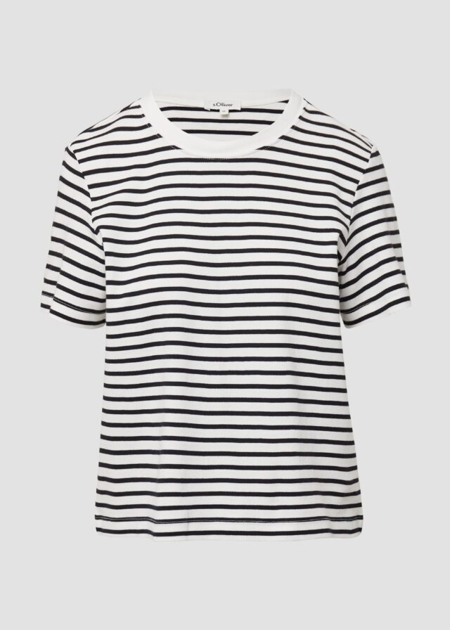 Verkürztes T-Shirt aus Interlockjersey