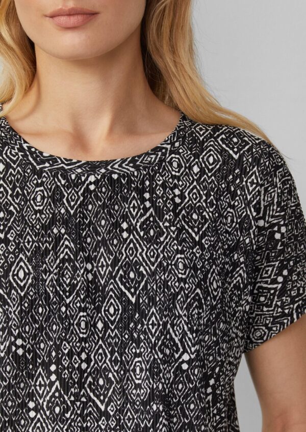 Plissiertes T-Shirt im Relaxed Fit