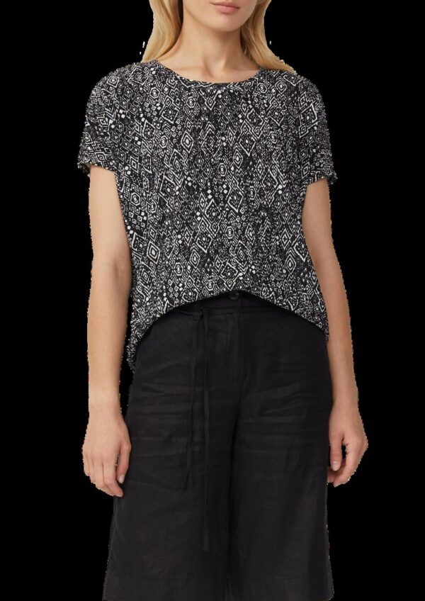 Plissiertes T-Shirt im Relaxed Fit