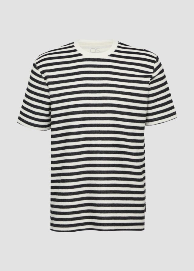 Gestreiftes T-Shirt aus Sweat-Material