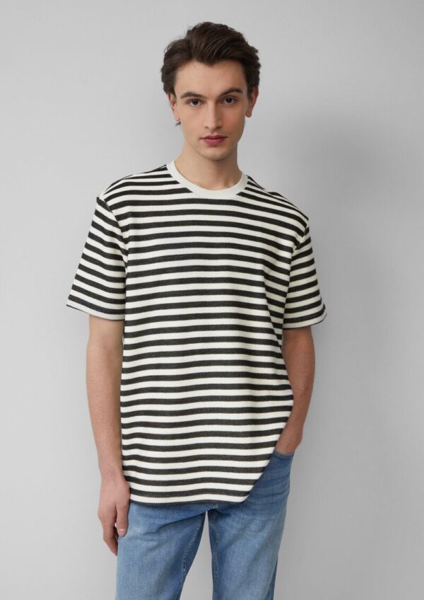 Gestreiftes T-Shirt aus Sweat-Material