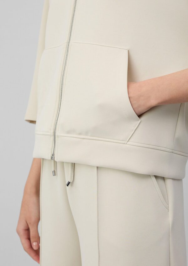 Sweatjacke aus Scuba mit Fledermausärmeln