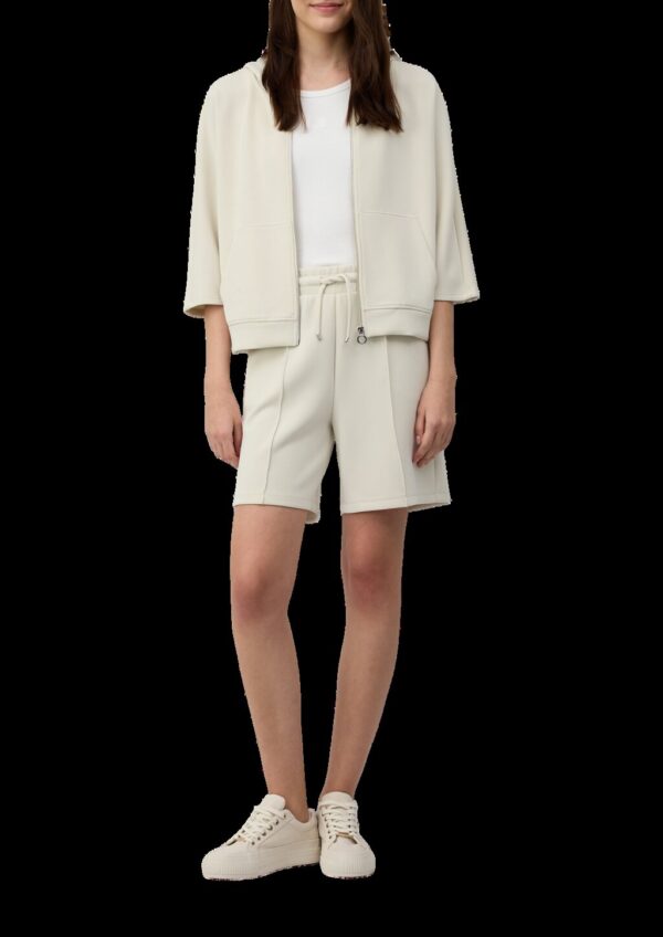 Sweatjacke aus Scuba mit Fledermausärmeln