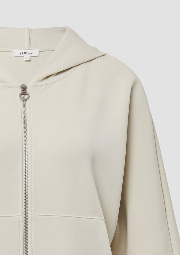 Sweatjacke aus Scuba mit Fledermausärmeln