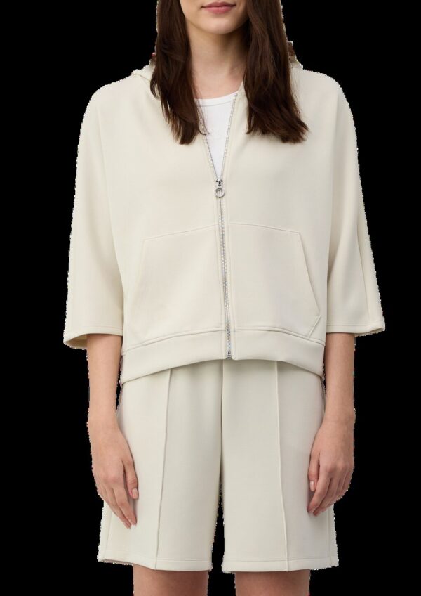 Sweatjacke aus Scuba mit Fledermausärmeln