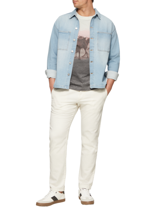 Baumwoll-T-Shirt mit Fotoprint