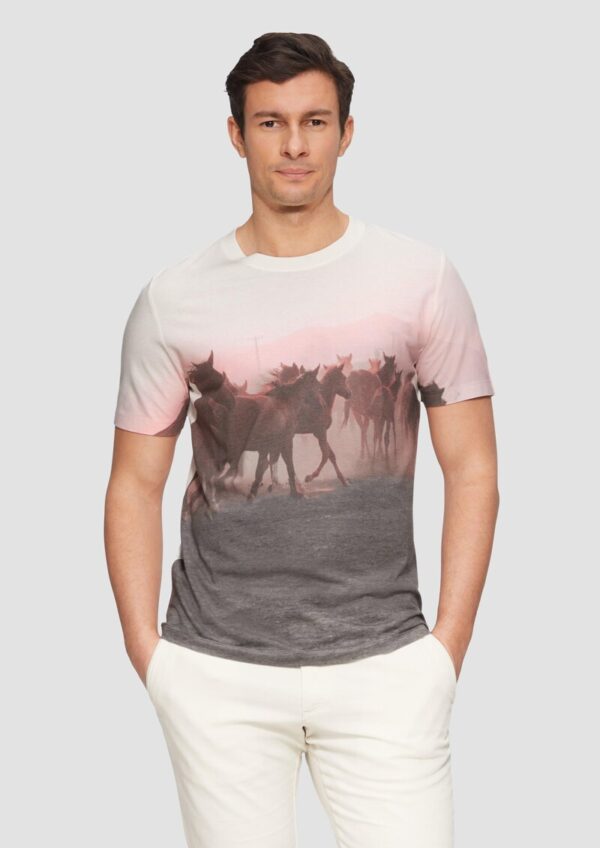 Baumwoll-T-Shirt mit Fotoprint