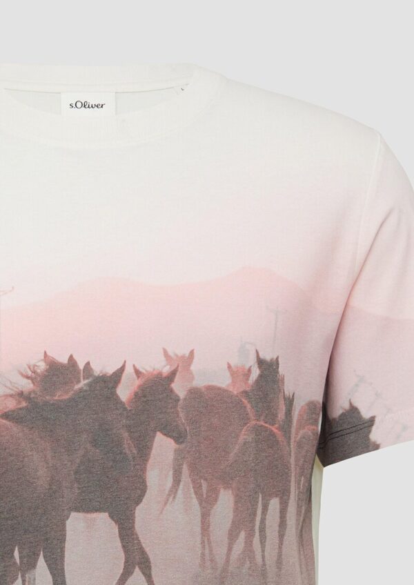 Baumwoll-T-Shirt mit Fotoprint