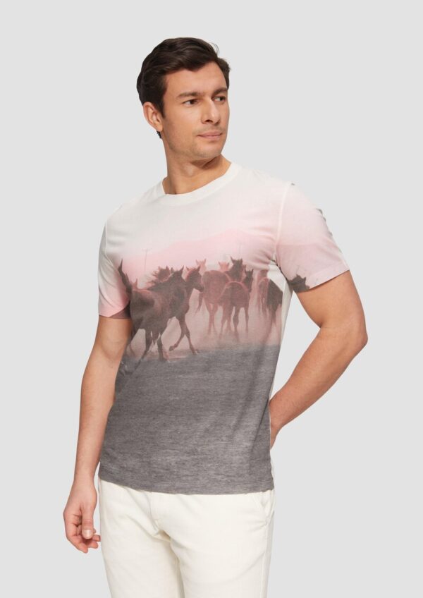 Baumwoll-T-Shirt mit Fotoprint