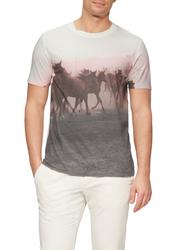 Baumwoll-T-Shirt mit Fotoprint
