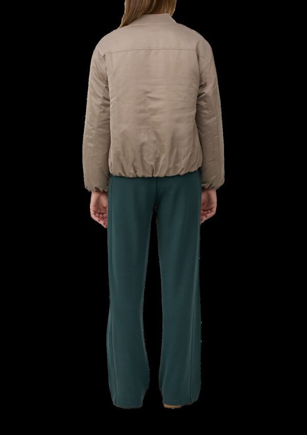 Satinierter Blouson mit gerafftem Saum