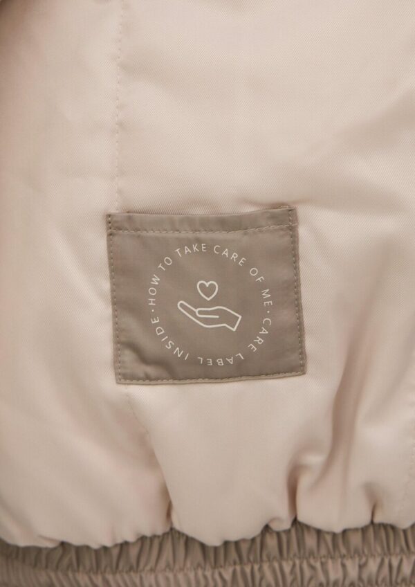 Satinierter Blouson mit gerafftem Saum