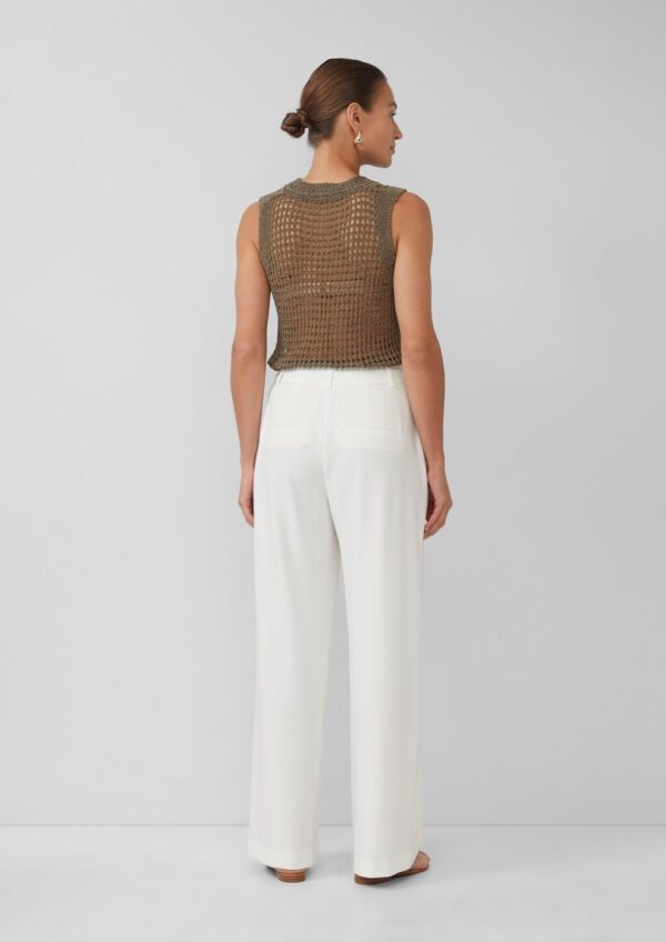 Hose mit Extra Wide Leg und Crêpe-Struktur