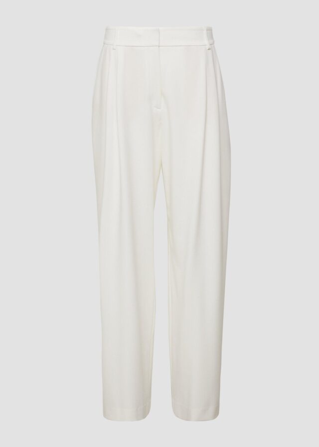 Hose mit Extra Wide Leg und Crêpe-Struktur