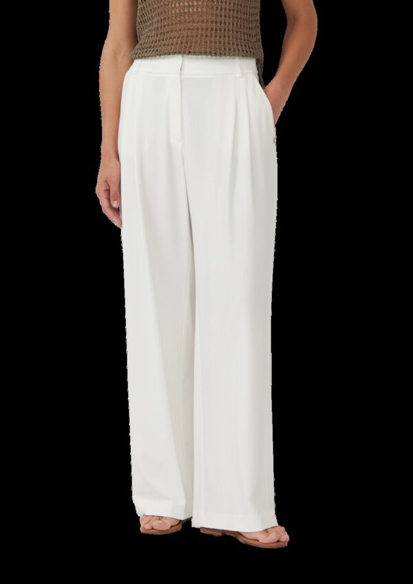 Hose mit Extra Wide Leg und Crêpe-Struktur