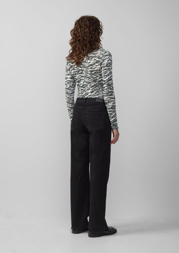 Leicht transparentes Longsleeve mit All-over-Print