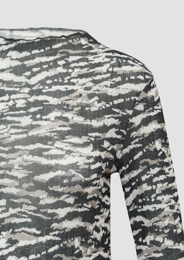 Leicht transparentes Longsleeve mit All-over-Print