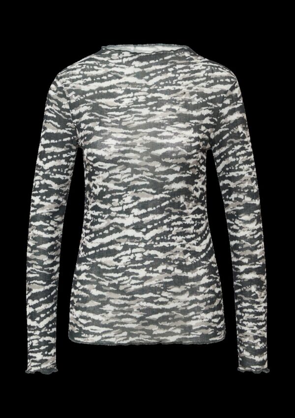 Leicht transparentes Longsleeve mit All-over-Print