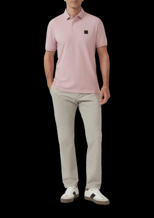 Piqué-Poloshirt aus Baumwollstretch mit Label-Patch