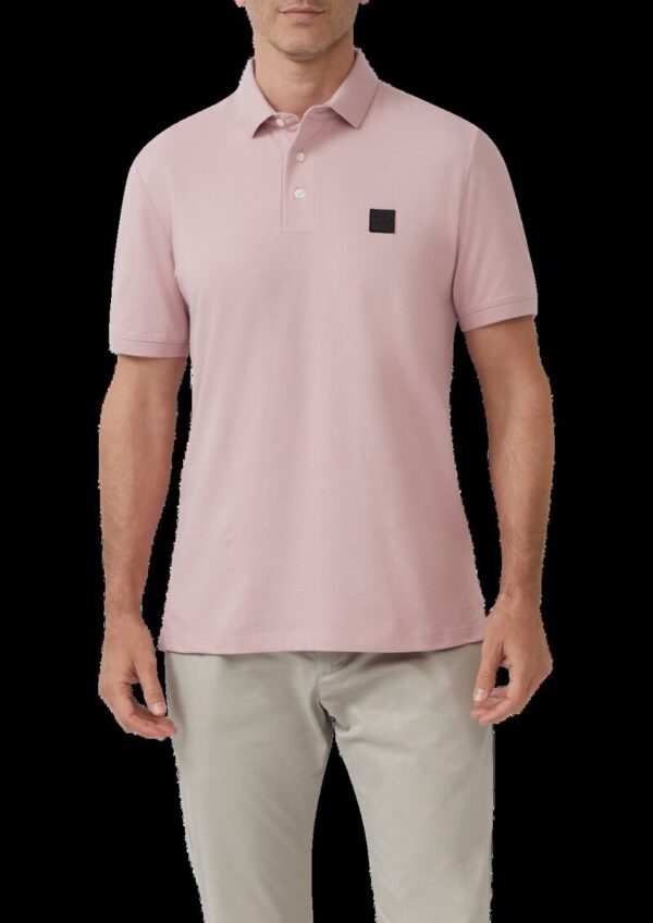 Piqué-Poloshirt aus Baumwollstretch mit Label-Patch