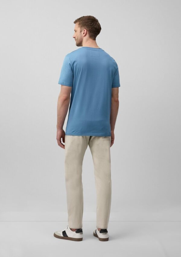 T-Shirt aus merzerisierter Baumwolle mit Label-Patch