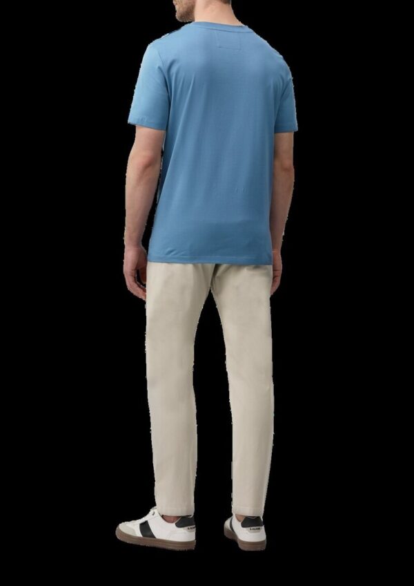 T-Shirt aus merzerisierter Baumwolle mit Label-Patch