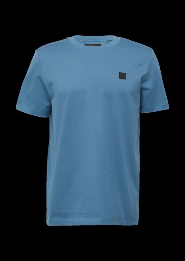 T-Shirt aus merzerisierter Baumwolle mit Label-Patch