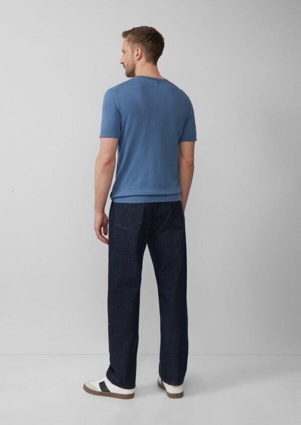 Gestricktes T-Shirt aus Baumwoll-Seidenmix