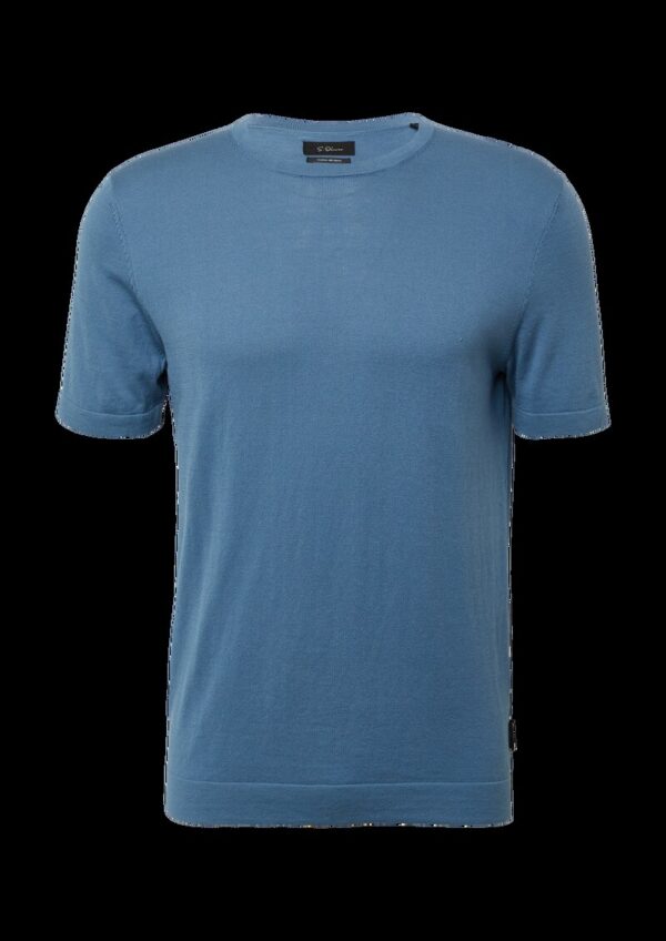 Gestricktes T-Shirt aus Baumwoll-Seidenmix