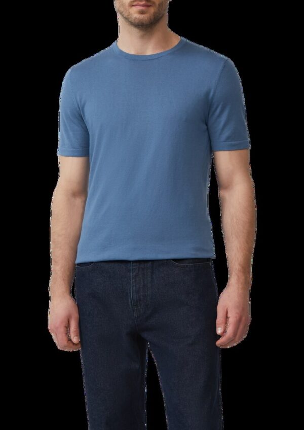 Gestricktes T-Shirt aus Baumwoll-Seidenmix