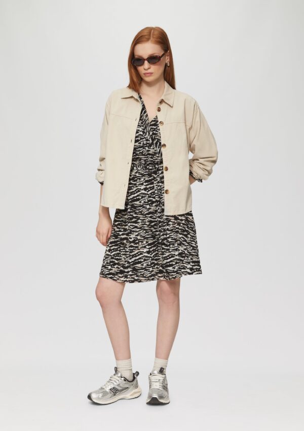 Kleid in Wickeloptik