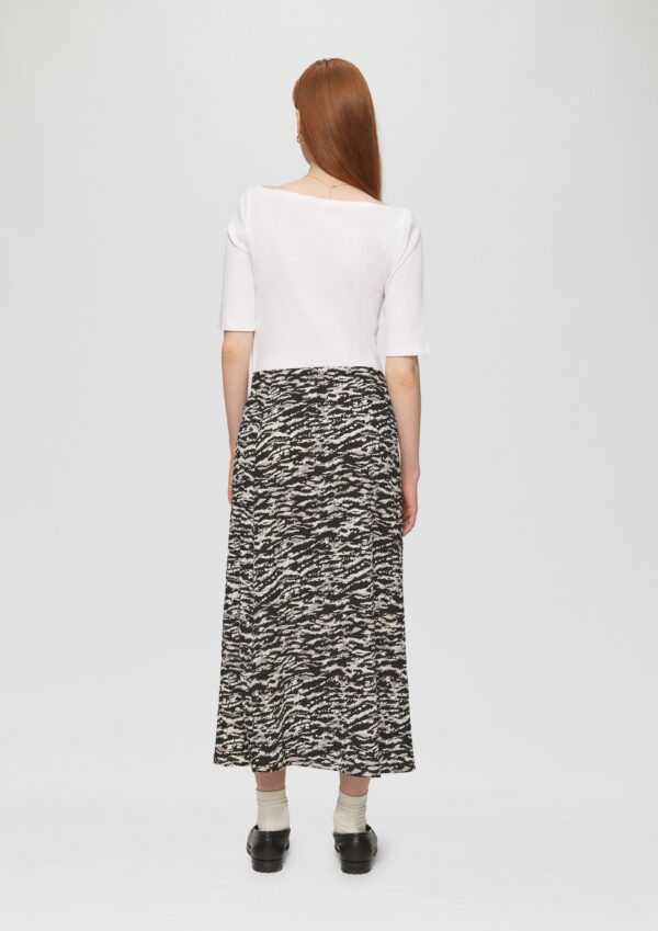 Midirock mit Knopfleiste und Schlitz