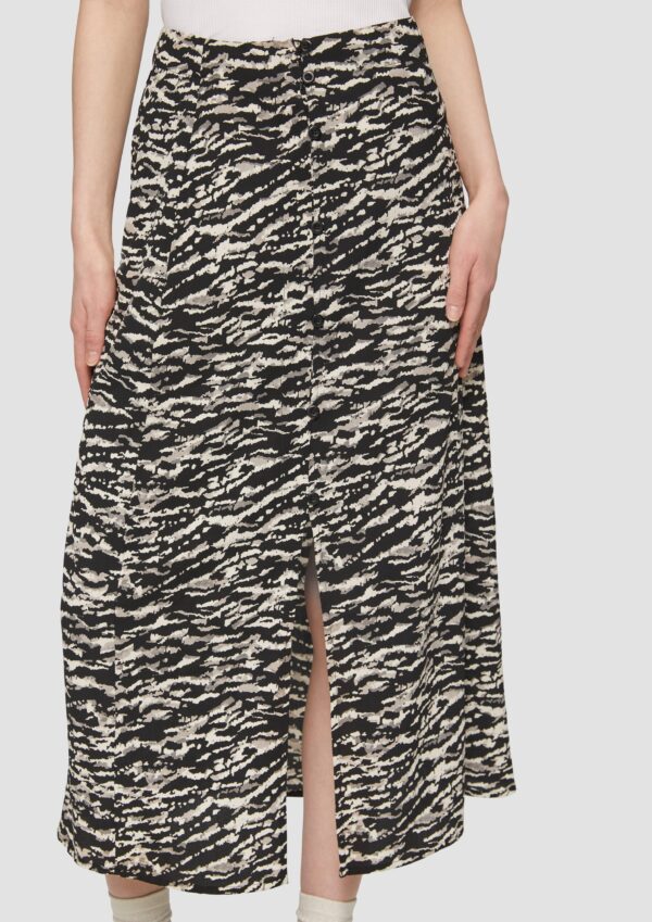 Midirock mit Knopfleiste und Schlitz