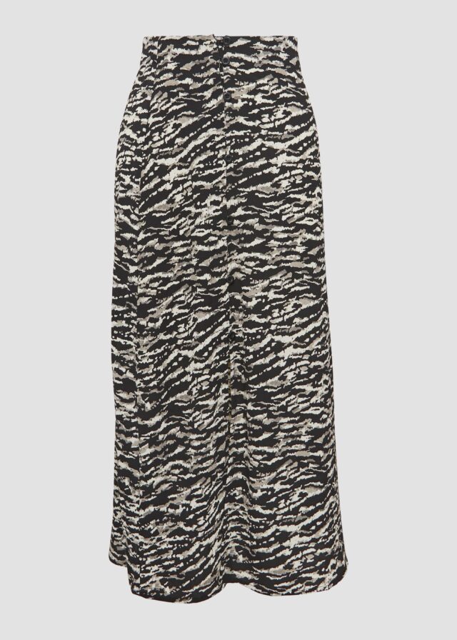 Midirock mit Knopfleiste und Schlitz