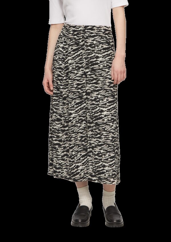 Midirock mit Knopfleiste und Schlitz