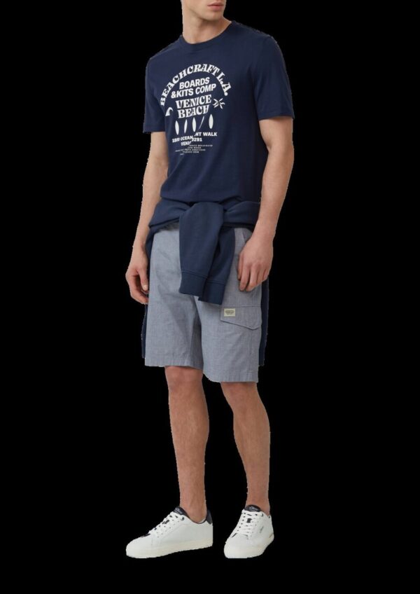 Cargo-Bermuda mit Straight Leg und Label-Details