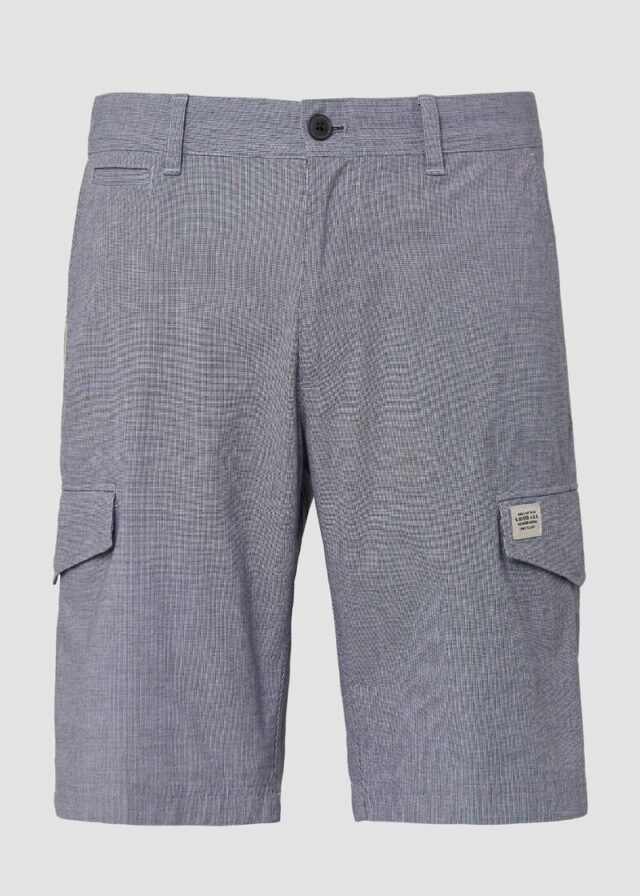Cargo-Bermuda mit Straight Leg und Label-Details