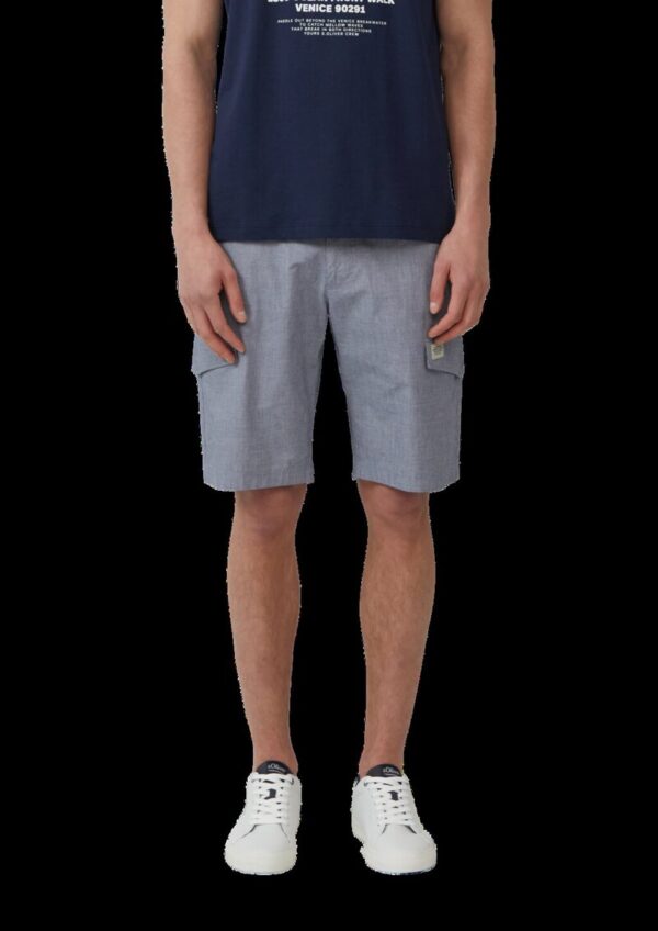 Cargo-Bermuda mit Straight Leg und Label-Details