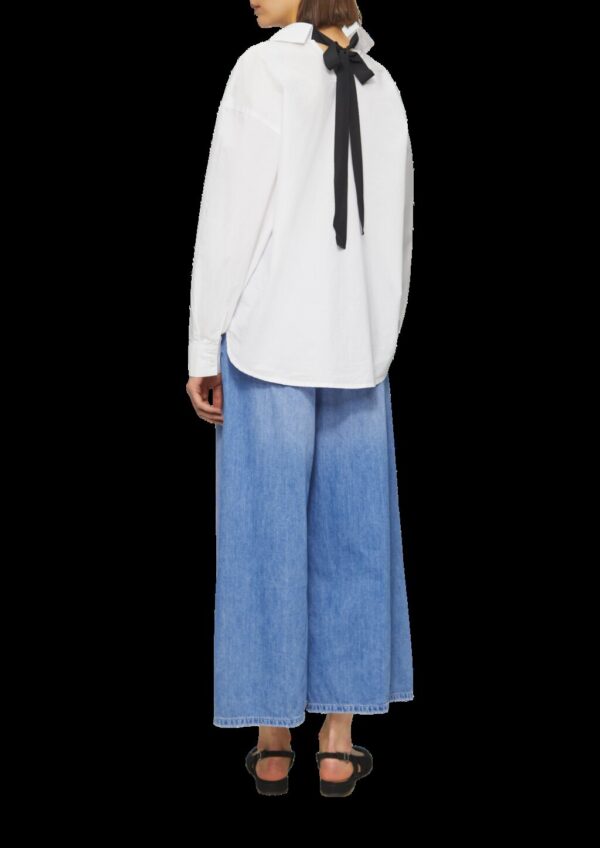 Popeline-Bluse im Relaxed Fit mit Schleife