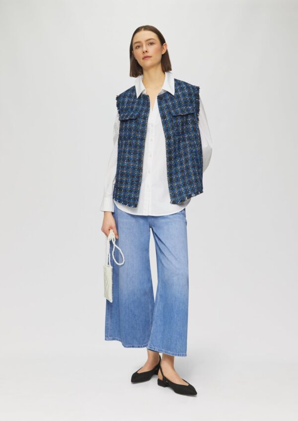 Popeline-Bluse im Relaxed Fit mit Schleife